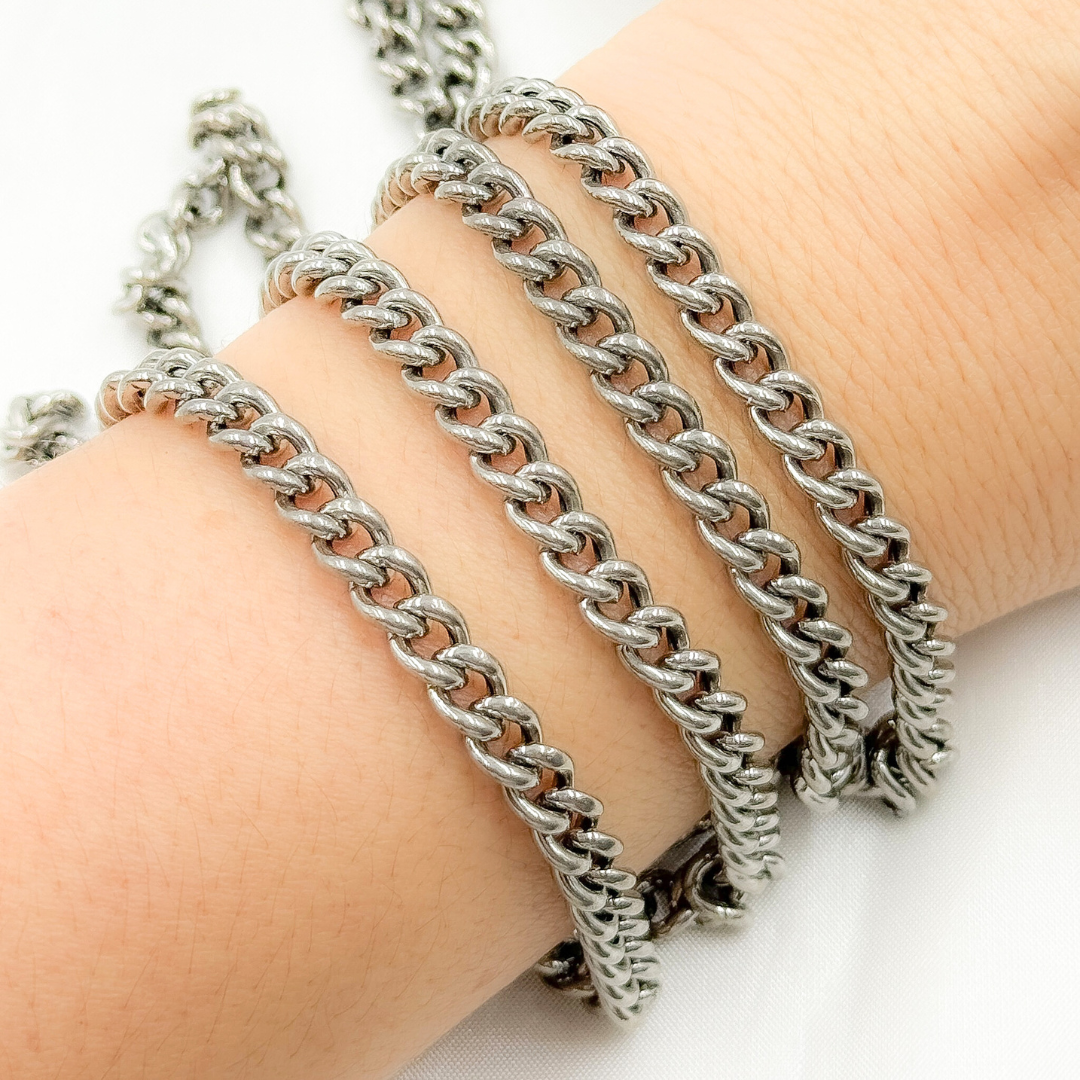 Y3OX. Sterling Silver Oxidized Curb Chain