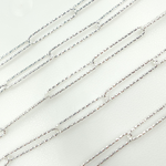 Load image into Gallery viewer, 925 Sterling Silver Diamond Cut Paperclip Link Chain. V2SS
