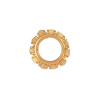 Shop Now 14K Solid Gold Gemstone Round Ring Slider