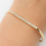 Load image into Gallery viewer, White Gold Diamond Fancy Bangle