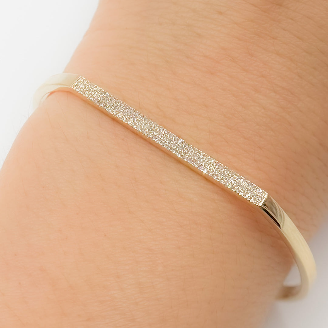 White Gold Diamond Fancy Bangle