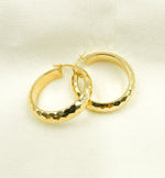 Load image into Gallery viewer, GER5. 14K Solid Gold Hollow Hoop Earrings