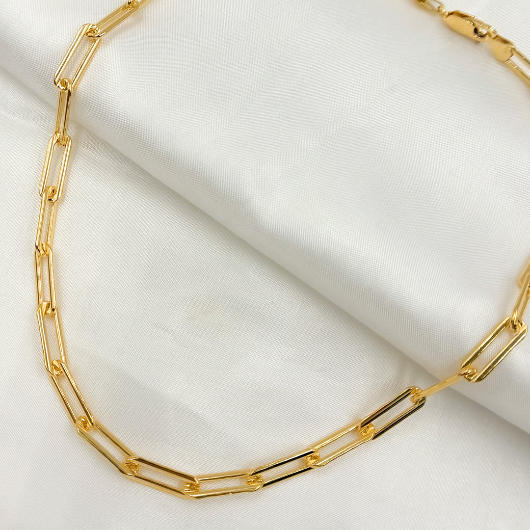 351Necklace. 14K Gold-Filled Smooth Paperclip Finished Necklace