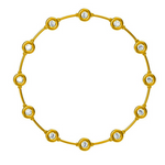 Load image into Gallery viewer, NFK70162. 14K Solid Gold Diamond Circles Necklace
