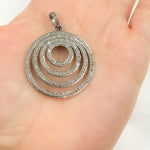 Load image into Gallery viewer, DP411. Diamond Sterling Silver Round Gradient Pendant
