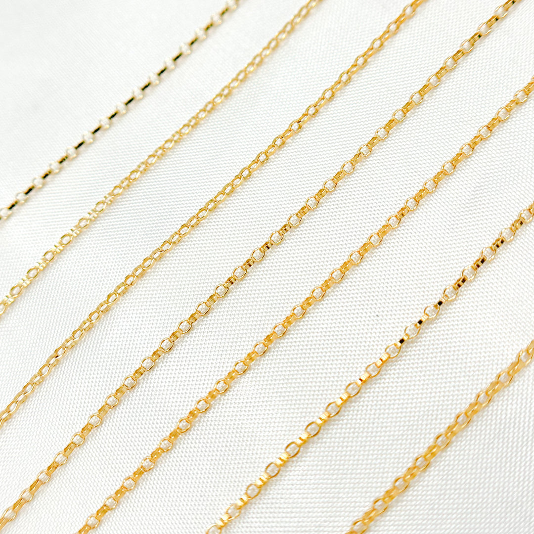 887GF. 14K Gold Filled Oval Rolo Chain