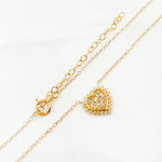 Load image into Gallery viewer, 14k Solid Gold Diamond Heart Baguette Necklace. NFE71233
