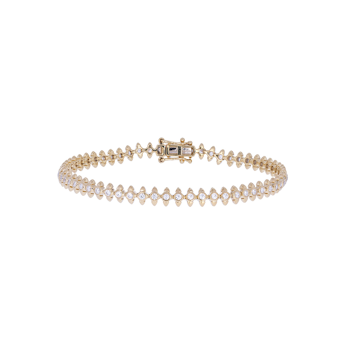 BTL65357. 14K Solid Gold Diamond Tennis Bracelet