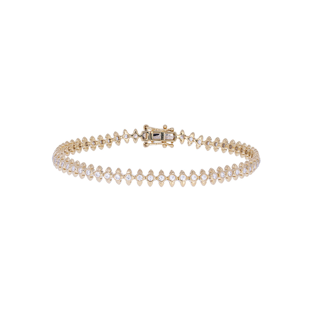 BTL65357. 14K Solid Gold Diamond Tennis Bracelet