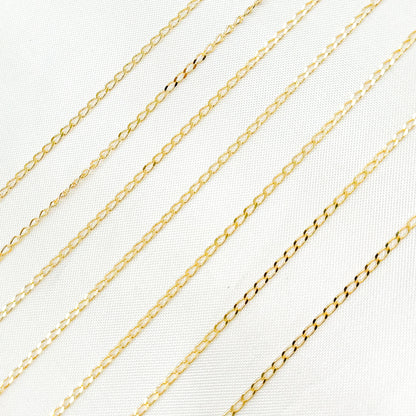 14K Solid Gold Large Curb Chain