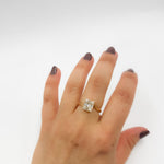 Load image into Gallery viewer, DRN00317. 14k Solid Gold Square Diamond Ring