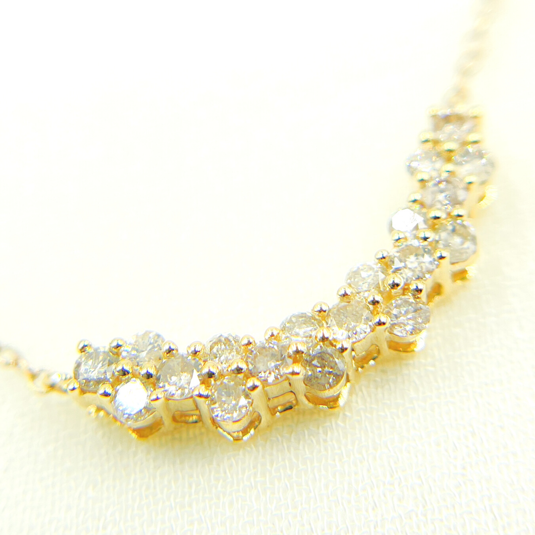 14k Solid Gold Diamond  Necklace. NFH70327