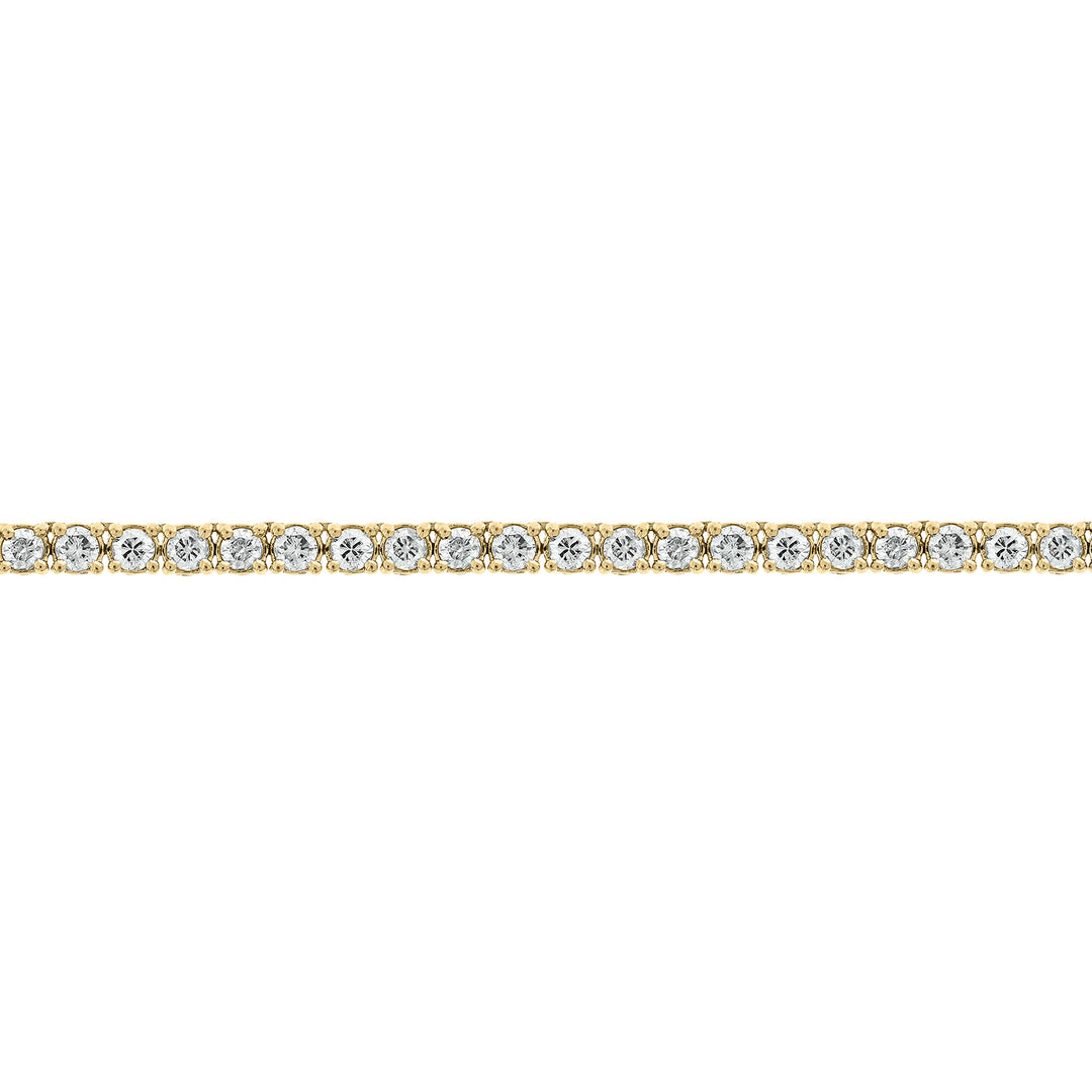 14K Solid Gold Diamond Tennis Choker Necklace. NFS71712