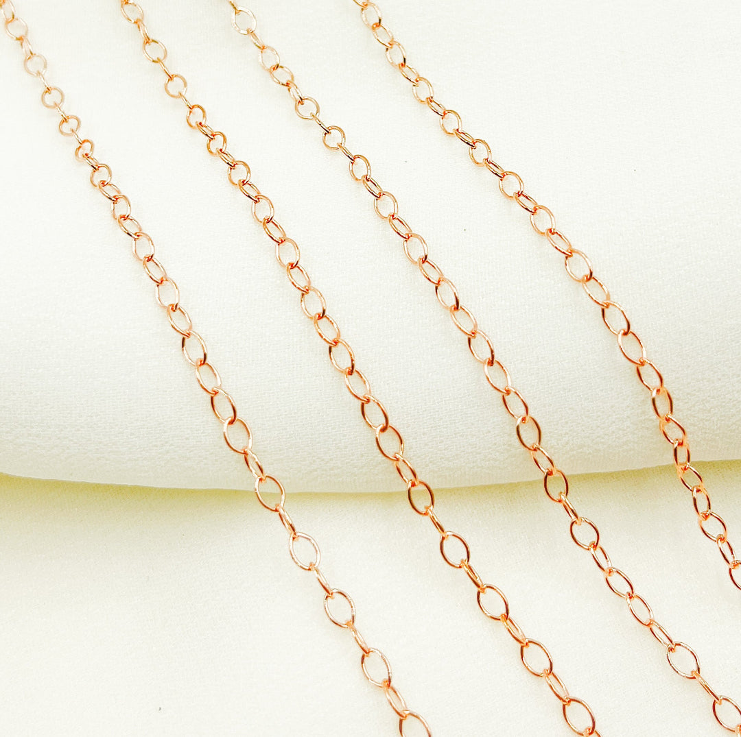 Rose Gold Filled Cable Chain. 1808RGF