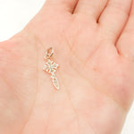 Load image into Gallery viewer, DC324. Diamond Sterling Silver Cross Charm
