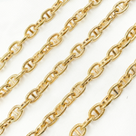 Load image into Gallery viewer, V55GP . Gold Plated 925 Sterling Silver Gold Plated Textured Marina Chain
