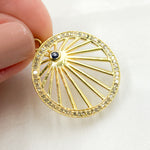 Load image into Gallery viewer, DP686. Diamond Sterling Silver Round Fancy Pendant with Gemstone
