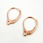 Load image into Gallery viewer, LB0RGP. Rose Gold Plated Plain Leverback with Ring Ear Wire
