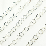 Load image into Gallery viewer, 925 Sterling Silver Flat Round Link Chain. 679FSS
