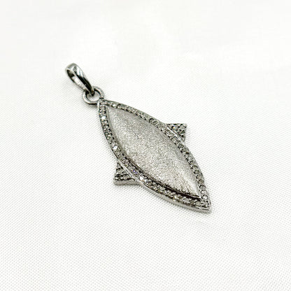 DP206. Diamond Sterling Silver Fancy Shape Pendant