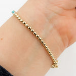 Load image into Gallery viewer, BTF65354TQ. 14K Solid Gold Diamond and Turquoise Bracelet