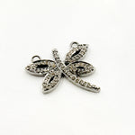 Load image into Gallery viewer, DC421. Diamond Sterling Silver Dragonfly Connector Charm
