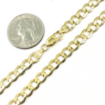 Load image into Gallery viewer, 14K Solid Gold Flat Curb Necklace. 030GLB
