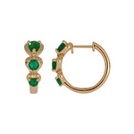 Load image into Gallery viewer, EHZ57588. 14K Solid Gold Fancy Gemstone Hoops