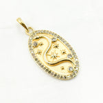 Load image into Gallery viewer, DP786. Diamond Sterling Silver Oval Snake Pendant
