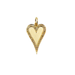 Load image into Gallery viewer, 14K Solid Gold Diamond Heart Shape Charm. GDP15
