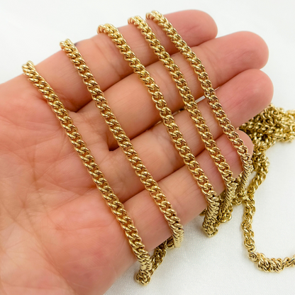 Gold Plated 925 Sterling Silver Curb Chain