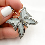 Load image into Gallery viewer, DP405A. Diamond Sterling Silver Butterfly Enamel Pendant
