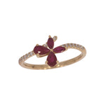 Load image into Gallery viewer, CR97257RU5X3.  14K Solid Gold Diamond and Ruby Ring