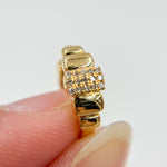 Load image into Gallery viewer, EHA57446. 14k Solid White Gold Diamond Fancy Hoop Earrings
