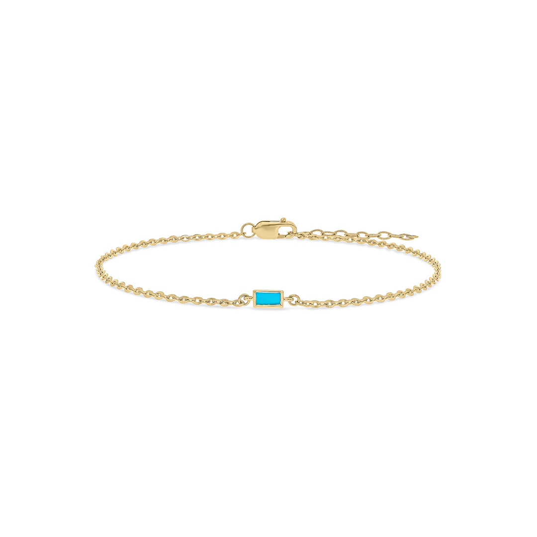 CB96328. 14k Solid Gold Gemstone Bracelet