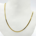 Load image into Gallery viewer, 260CCTDBRA8. 14K Solid Gold Flat Snake Necklace