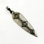 Load image into Gallery viewer, DP127. Diamond Sterling Silver Spike Pendant
