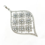 Load image into Gallery viewer, DP164. Diamond Sterling Silver Marquise Shape Pendant
