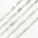 Load image into Gallery viewer, Y103FSS. Sterling Silver Flat Paperclip Chain
