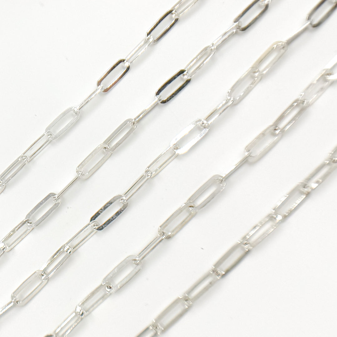 Y103FSS. Sterling Silver Flat Paperclip Chain