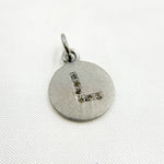 Load image into Gallery viewer, DC070. Diamond Sterling Silver Letter &quot;L&quot; Round Charm
