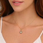 Load image into Gallery viewer, CMJ00351. 14K Solid Gold Square-Shaped Lab Diamond Charm