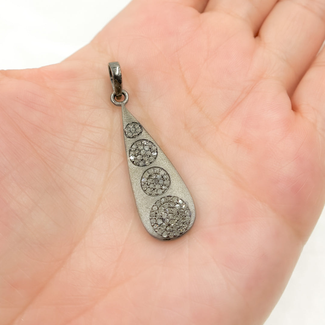 DP422. Diamond Sterling Silver Drop Pendant