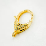 Load image into Gallery viewer, DC633. Diamond &amp; Sterling Silver Gold Plated Oval Trigger Clasp
