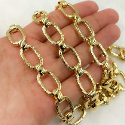 524MTGP. Gold Plated 925 Sterling Silver Monet Square Link Vintage