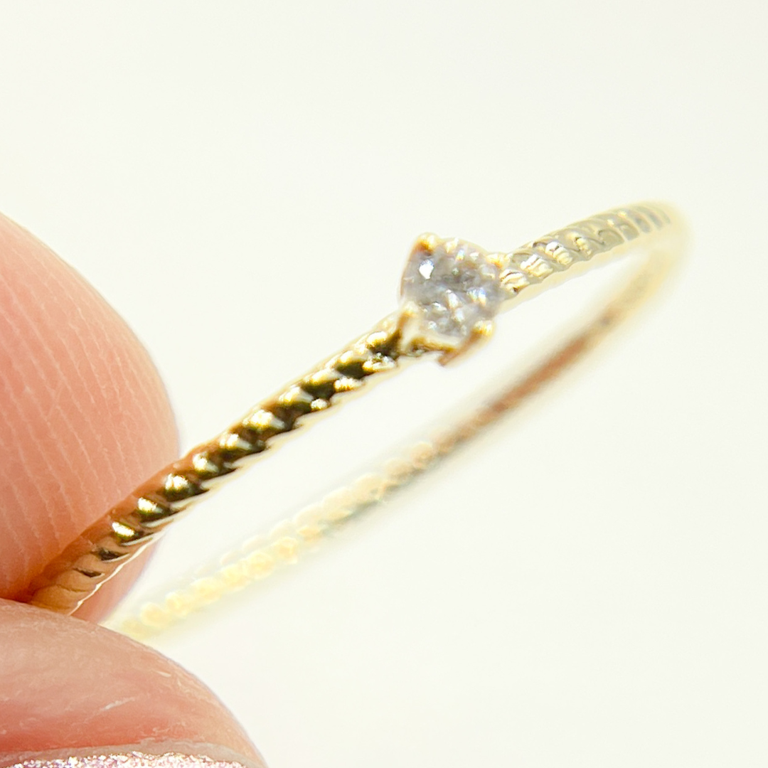 14K Solid Gold Diamond Ring. ZGG684