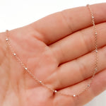 Load image into Gallery viewer, Z36RGSF. Sterling Silver Rose Satellite Chain with Silver Cube
