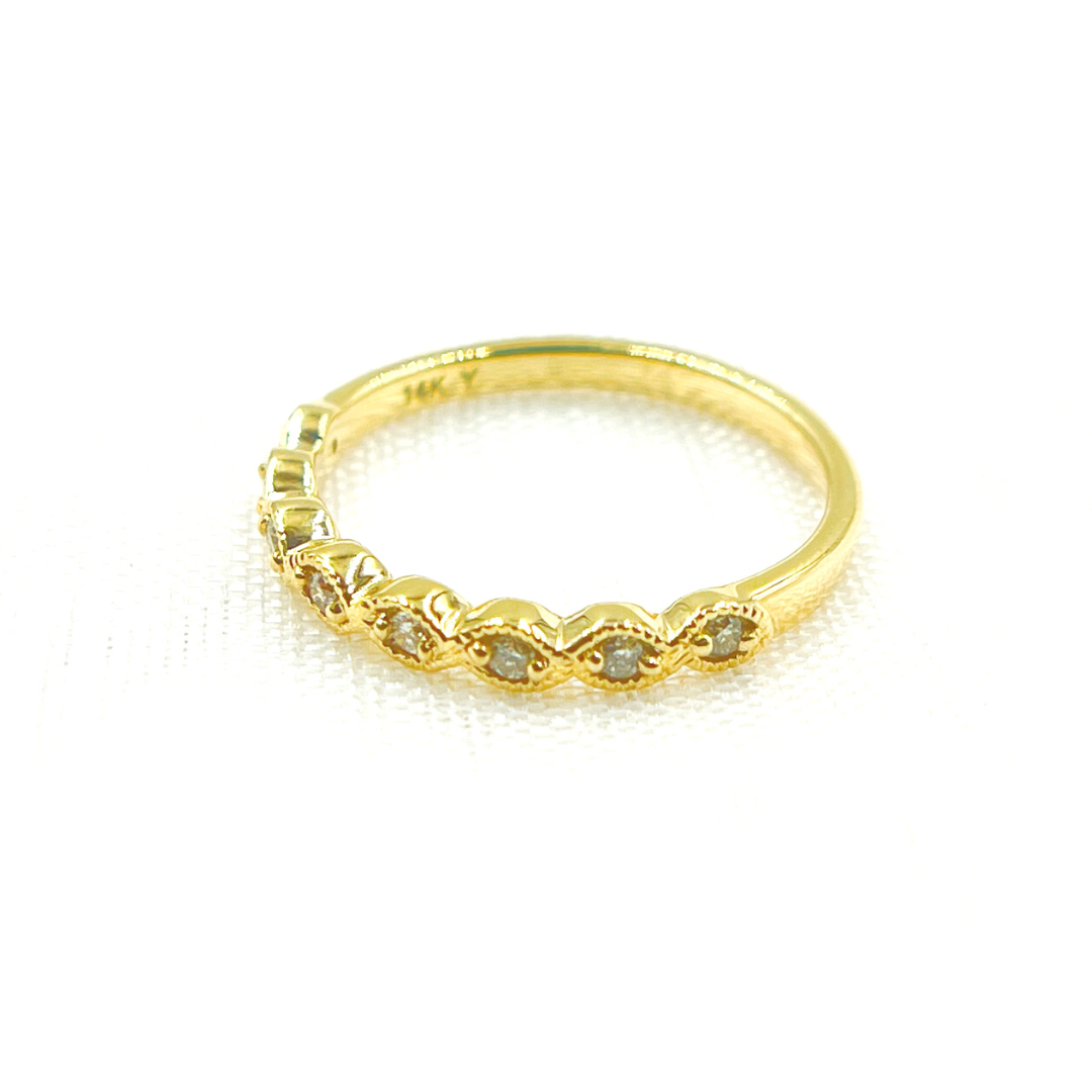 14k Solid Gold Diamond Ring. RAB01222