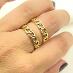 Load image into Gallery viewer, 14K Solid Yellow Gold Chain Link Ring. RAZ01411
