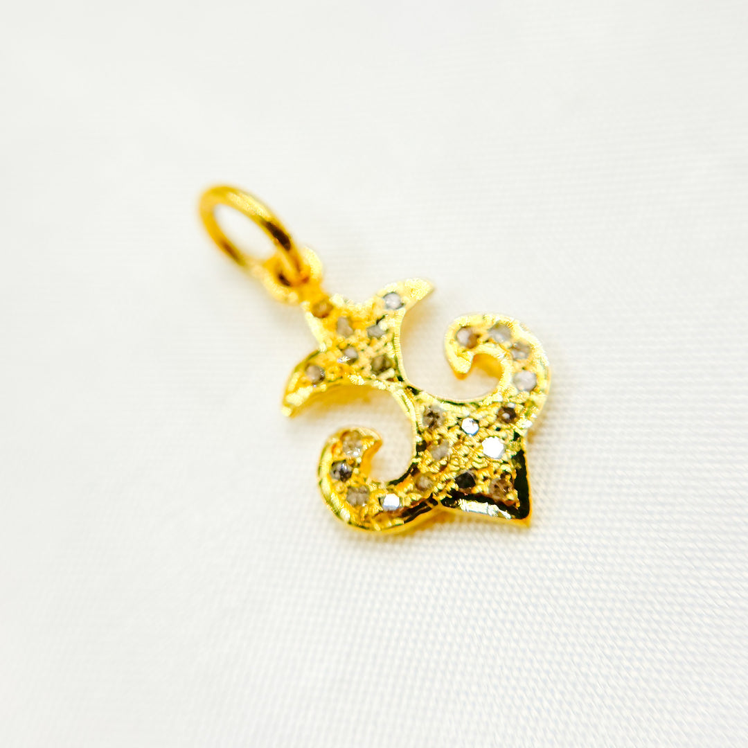 DC441. Diamond Silver Anchor Charm